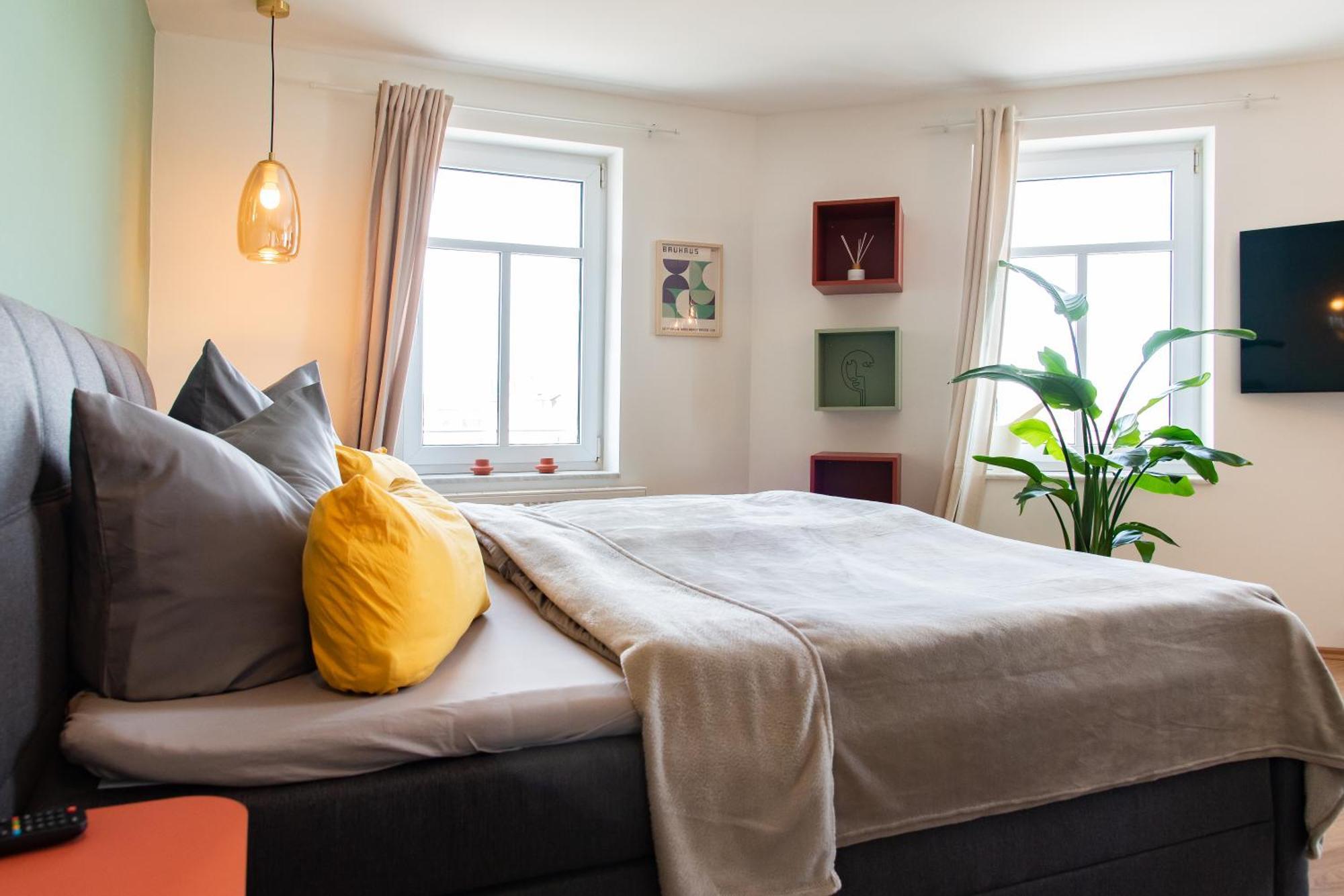 Bauhaus Apartment - Netflix, Nespresso, Zentral, Messe Chemnitz Luaran gambar