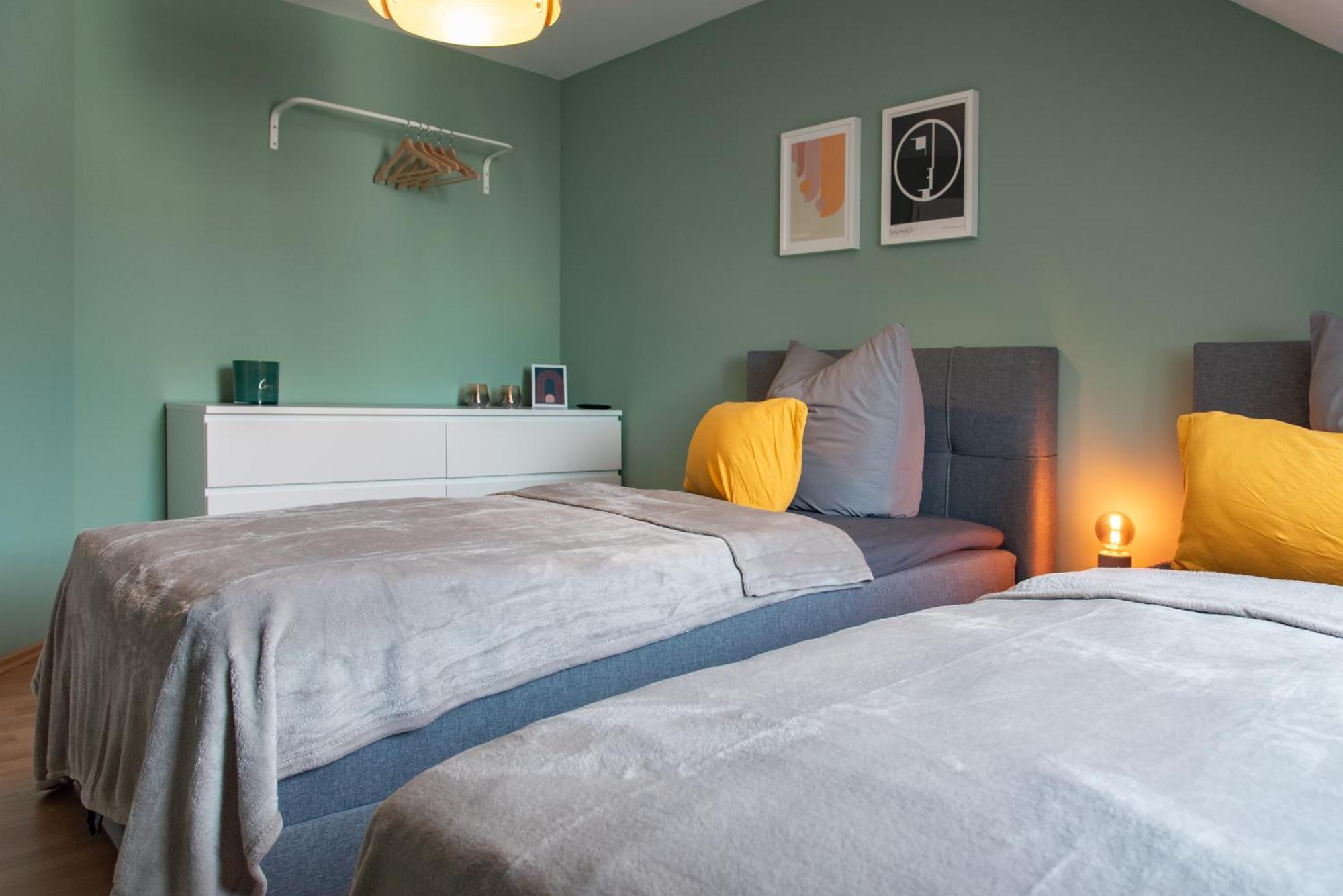 Bauhaus Apartment - Netflix, Nespresso, Zentral, Messe Chemnitz Luaran gambar